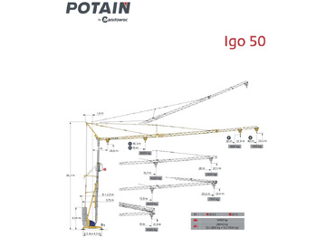 Self-erecting tower crane POTAIN