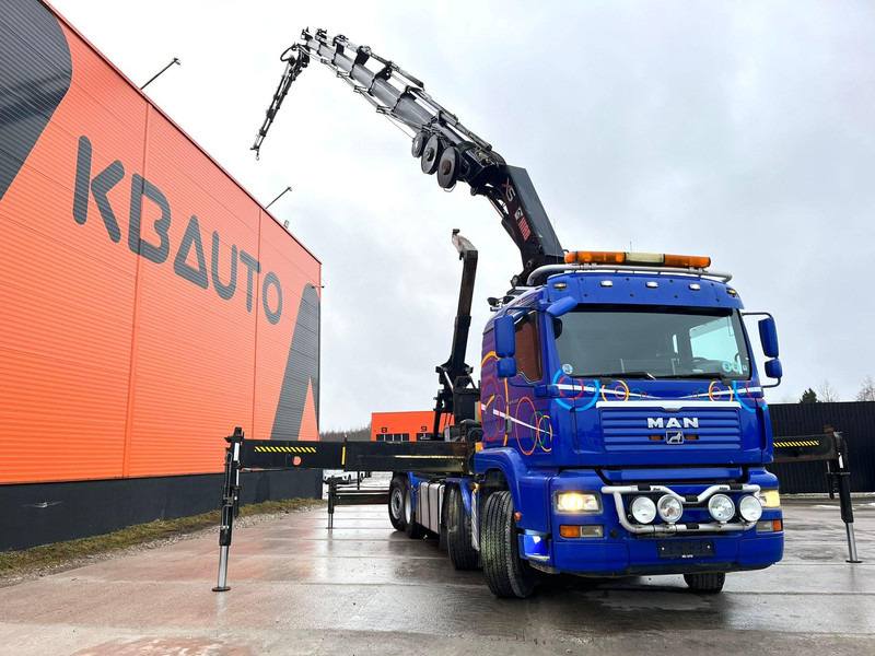 Hook lift truck, Crane truck MAN TGA 35.480 8x2*6 HIAB 422E-6 + JIB / MULTILIFT 20 ton / L=4800 mm: picture 11