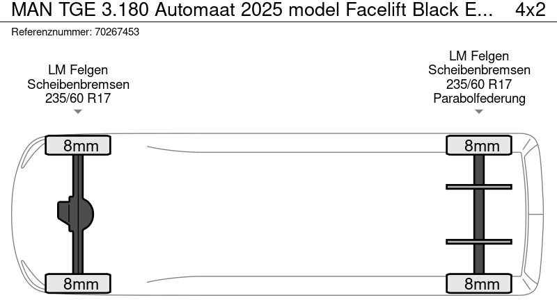 New Panel van MAN TGE 3.180 Automaat 2025 model Facelift Black Edition L3H3 ACC Trekhaak L2H2 11m3 Airco Trekhaak: picture 20