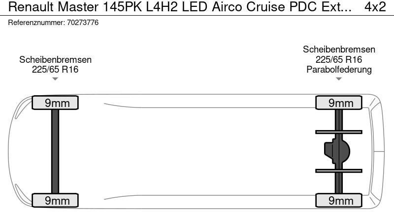 Panel van Renault Master 145PK L4H2 LED Airco Cruise PDC Extra Lang L4 13m3 Airco Cruise control: picture 18