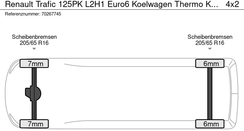 Refrigerated delivery van Renault Trafic 125PK L2H1 Euro6 Koelwagen Thermo King B100 Max 230V stekker Koel Koeler Kühlwagen 5m3 Airco Cruise control: picture 21