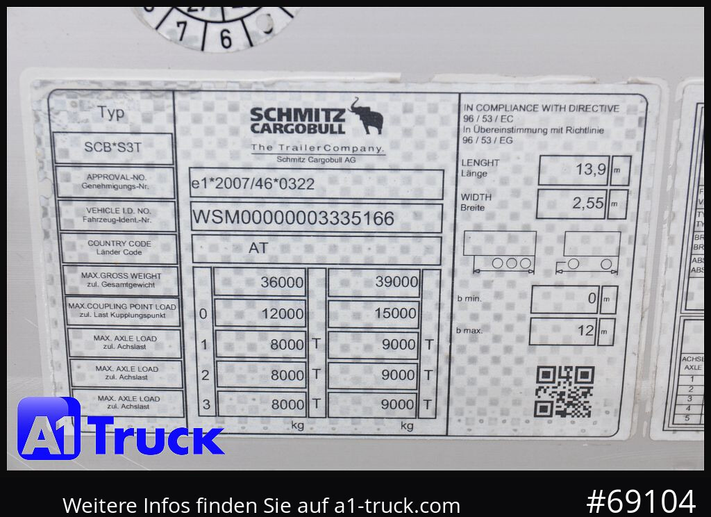 Curtainsider semi-trailer SCHMITZ S01, Tautliner,Code XL, verzinkt, Liftachse: picture 8