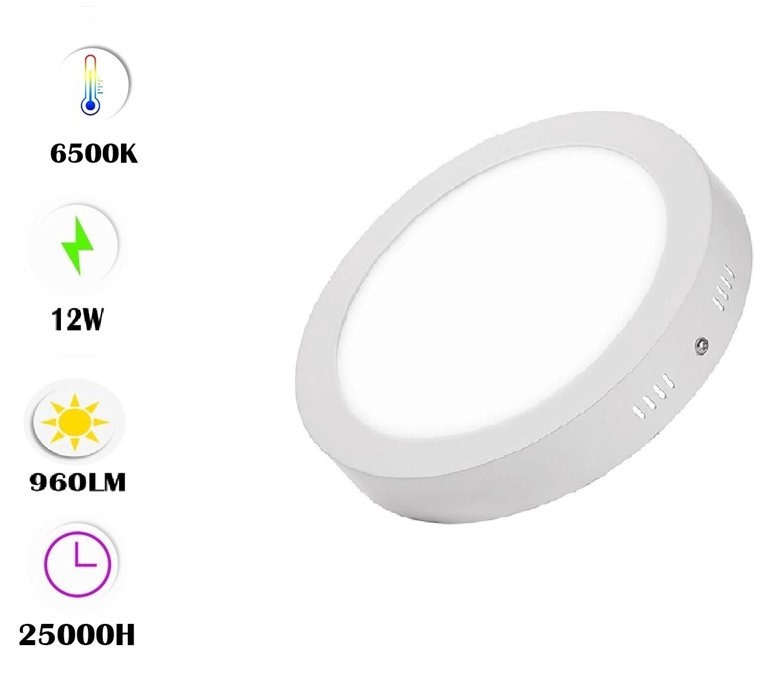 Construction equipment Unused 80 x LED Panel Surface Mounted 12W - LED SMD - Round - 6500K (daylight) - 960 Lumens - Dimensions: 160mm x 28mm - (AC220-240V) 50/60 Hz - Driver included - - IP20 - Lifetime: 30,000 hours - Bea: picture 1